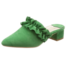 Customized New Trendy Ruffled Design Pointed Women's Sandal Slippers